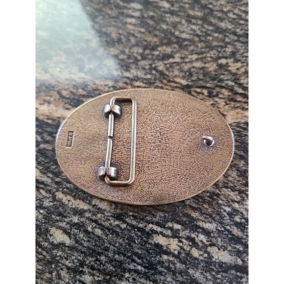 VTG Avon Brass Tone Model A Ford Car Automobile Oval Belt Buckle Casual Grunge - Picture 2 of 5